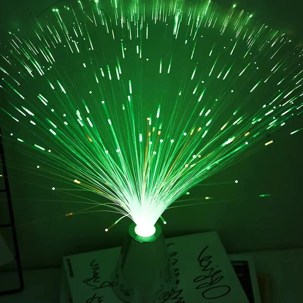 Bunte LED-Faseroptik Sternenlampe für stimmungsvolle Dekoration