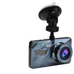Dual-Lens Car Camera with 4-Inch Display for Comprehensive Recording