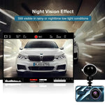 Dual-Lens Car Camera with 4-Inch Display for Comprehensive Recording
