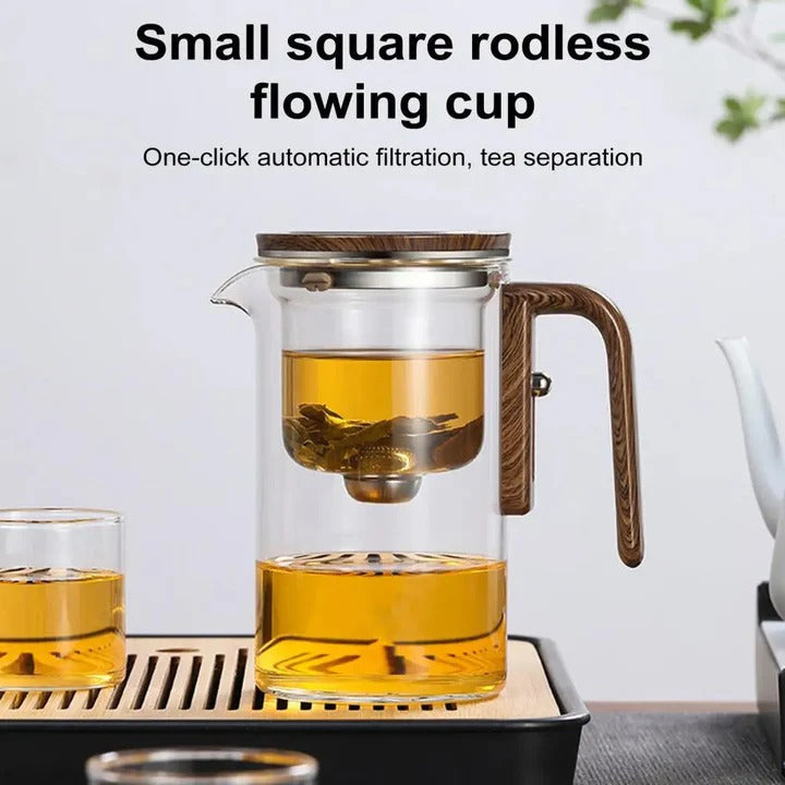 Elegante Teekanne mit Wassertrennung und abnehmbarem Sieb