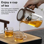 Elegante Teekanne mit Wassertrennung und abnehmbarem Sieb
