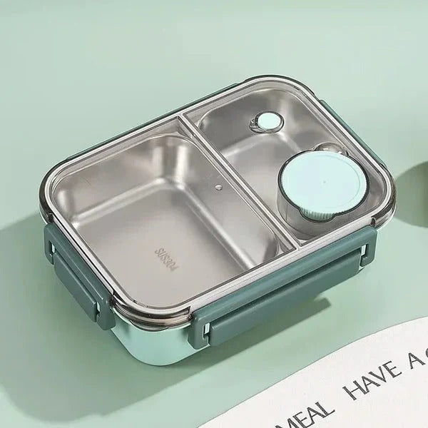 Stainless steel insulated container for safe food transport