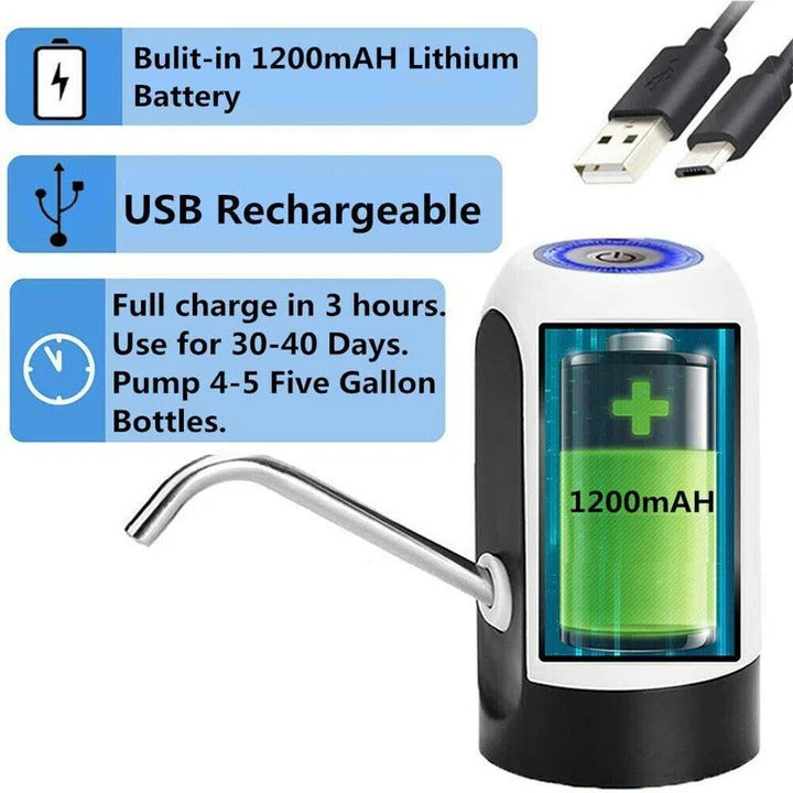 Automatischer Wasserpumpen-Spender mit Ein-Tasten-Bedienung