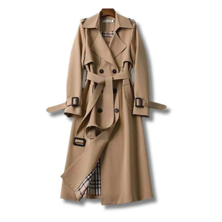 Classic trench coat with adjustable waist belt