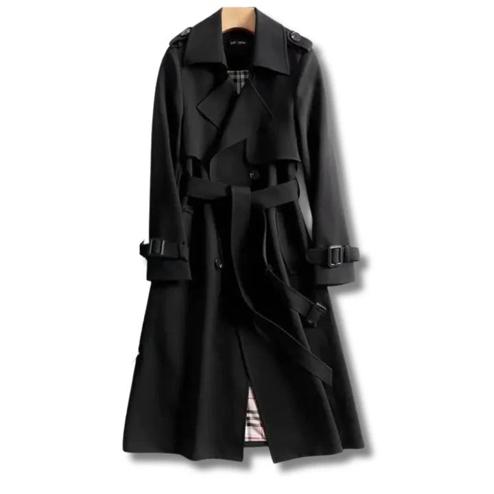 Classic trench coat with adjustable waist belt