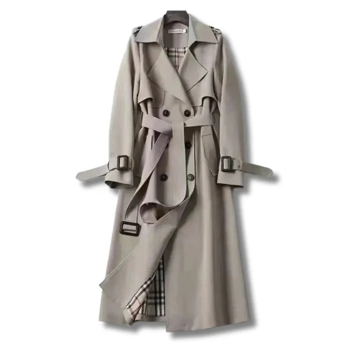 Classic trench coat with adjustable waist belt
