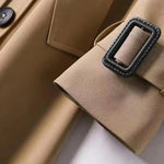 Classic trench coat with adjustable waist belt