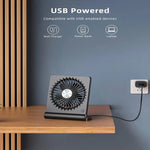 USB-Betriebener Tischventilator mit Verstellbarem Kopf