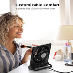 USB-Betriebener Tischventilator mit Verstellbarem Kopf