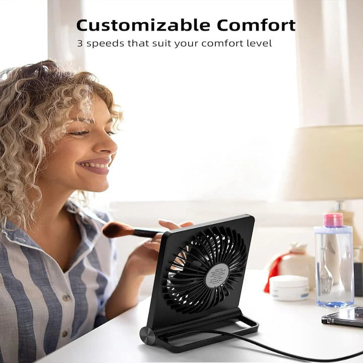 USB-Betriebener Tischventilator mit Verstellbarem Kopf