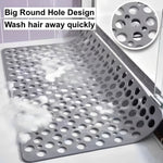 Non-slip shower mat with square design and suction cups