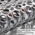 Non-slip shower mat with square design and suction cups