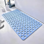Non-slip shower mat with square design and suction cups