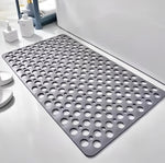 Non-slip shower mat with square design and suction cups