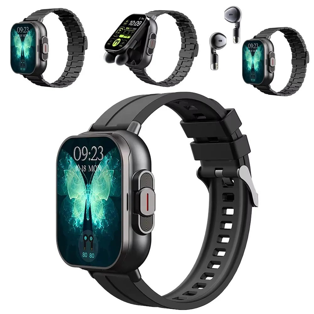 Smartwatch mit Integrierten TWS-Ohrhörern und 2-Zoll-Display
