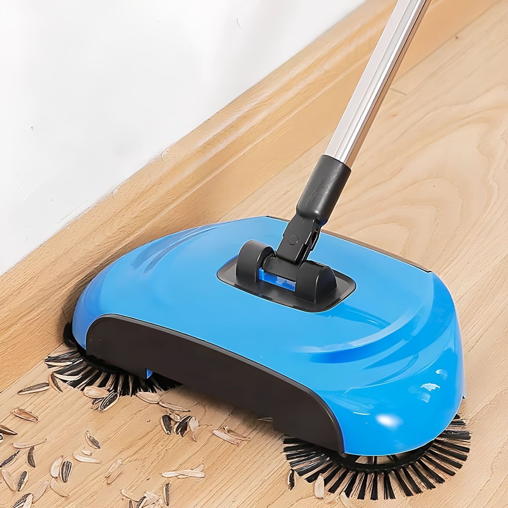 Versatile Stainless Steel Broom and Scraper for Home Cleaning