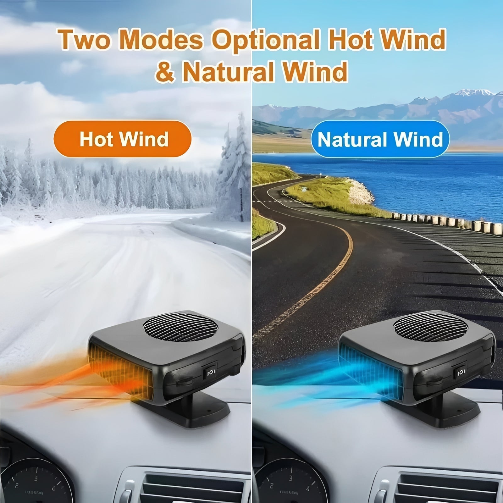 Multifunktionaler Autoheizer und Ventilator für die Windschutzscheibe
