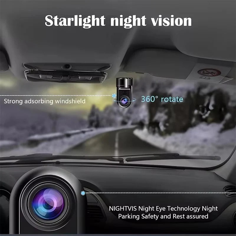 Kompakte 1080P Dashcam mit Rotierbarem Objektiv und Nachtsicht