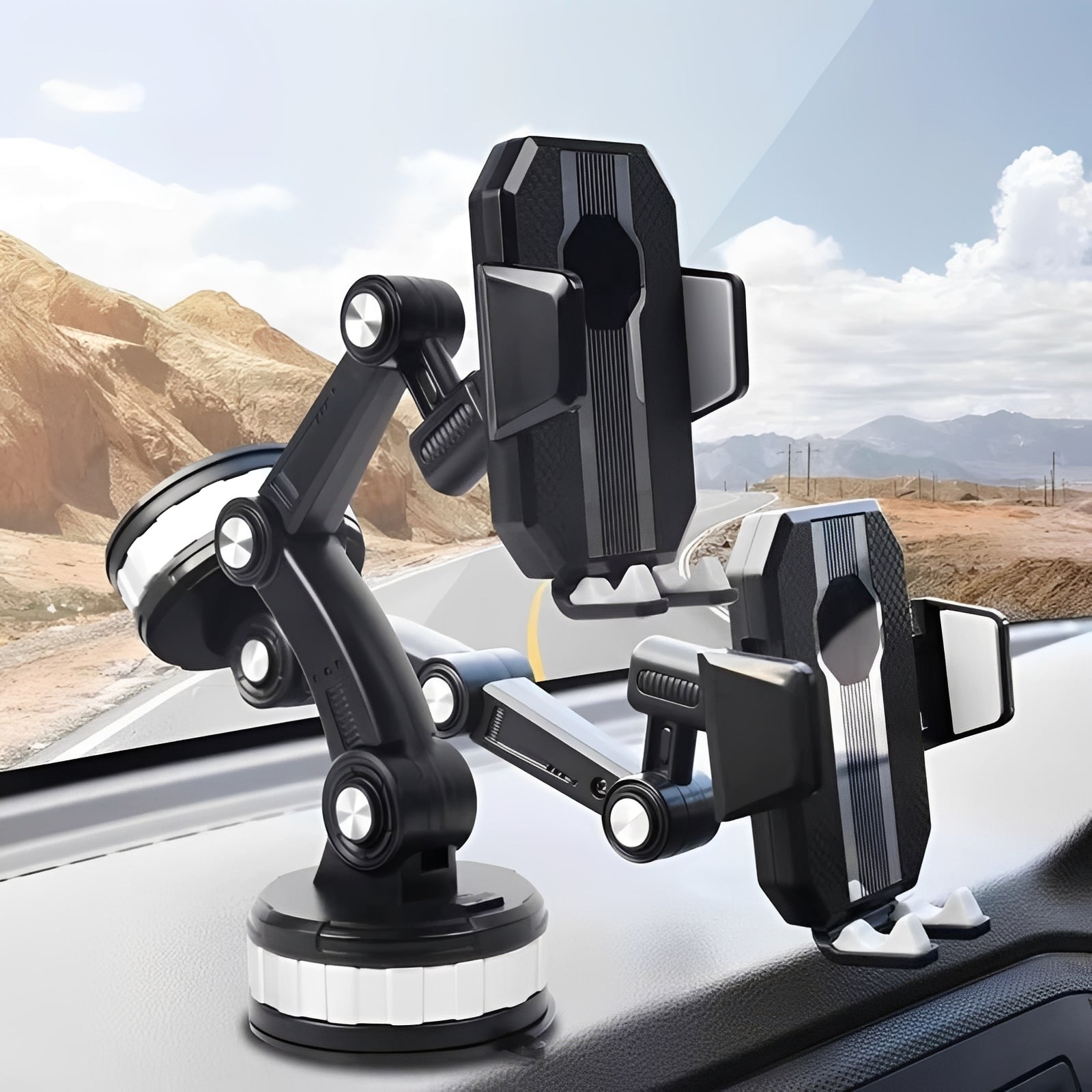 Adjustable Car Phone Mount for Dashboard and Windshield