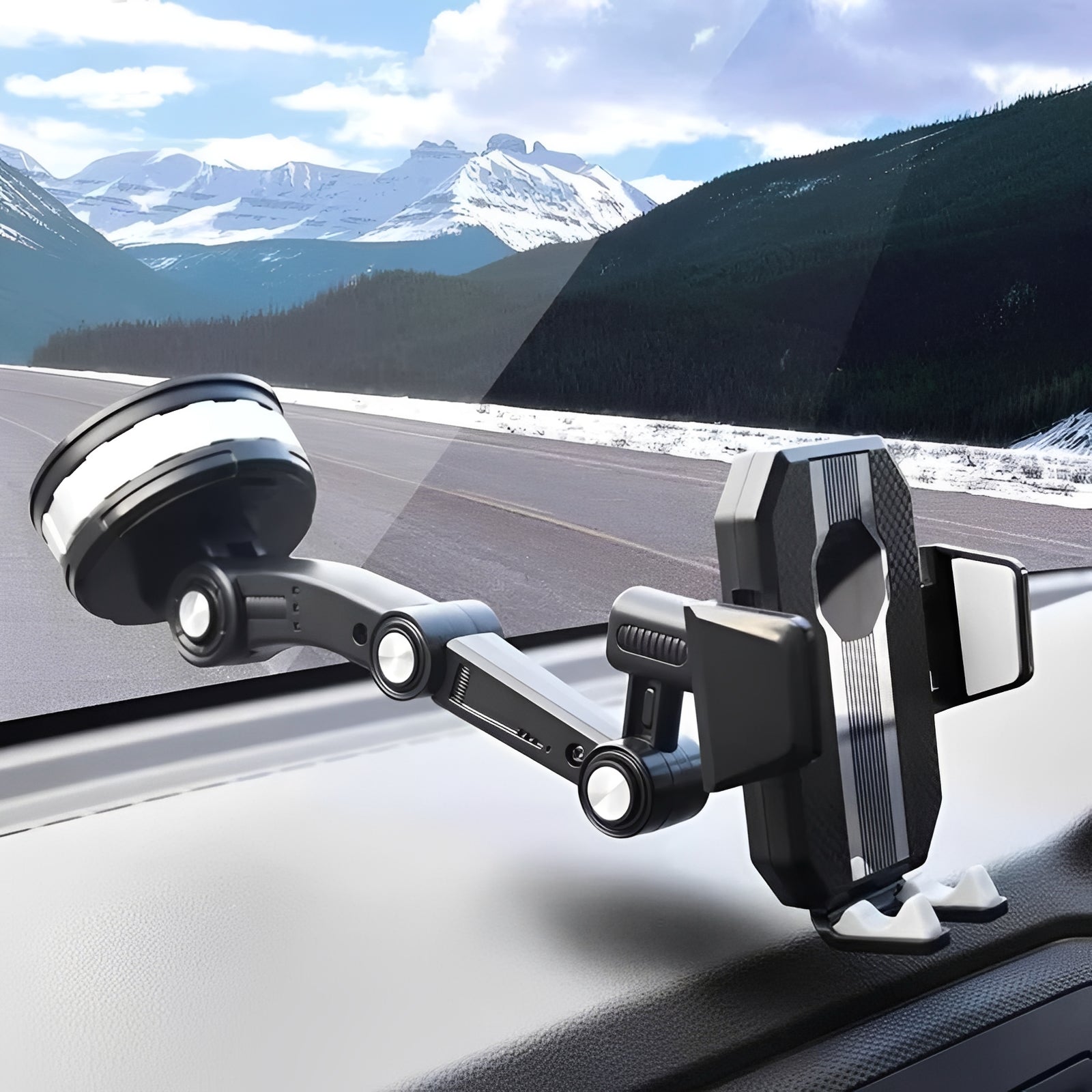 Verstellbare Smartphone-Halterung für Auto mit Saugnapf