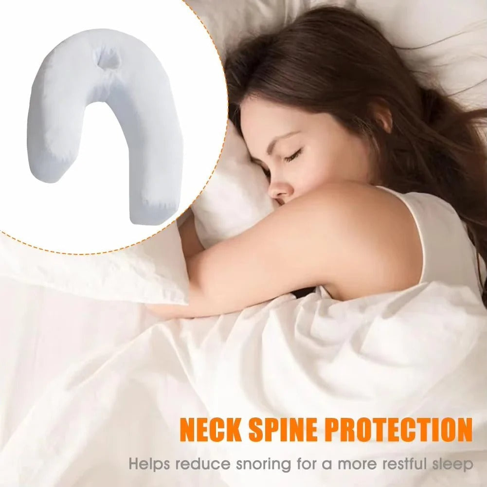 Ergonomisches Kissen für Seitenschläfer mit konturiertem U-Design