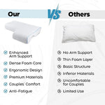 L-Shaped Comfort Pillow for Couples with Memory Foam