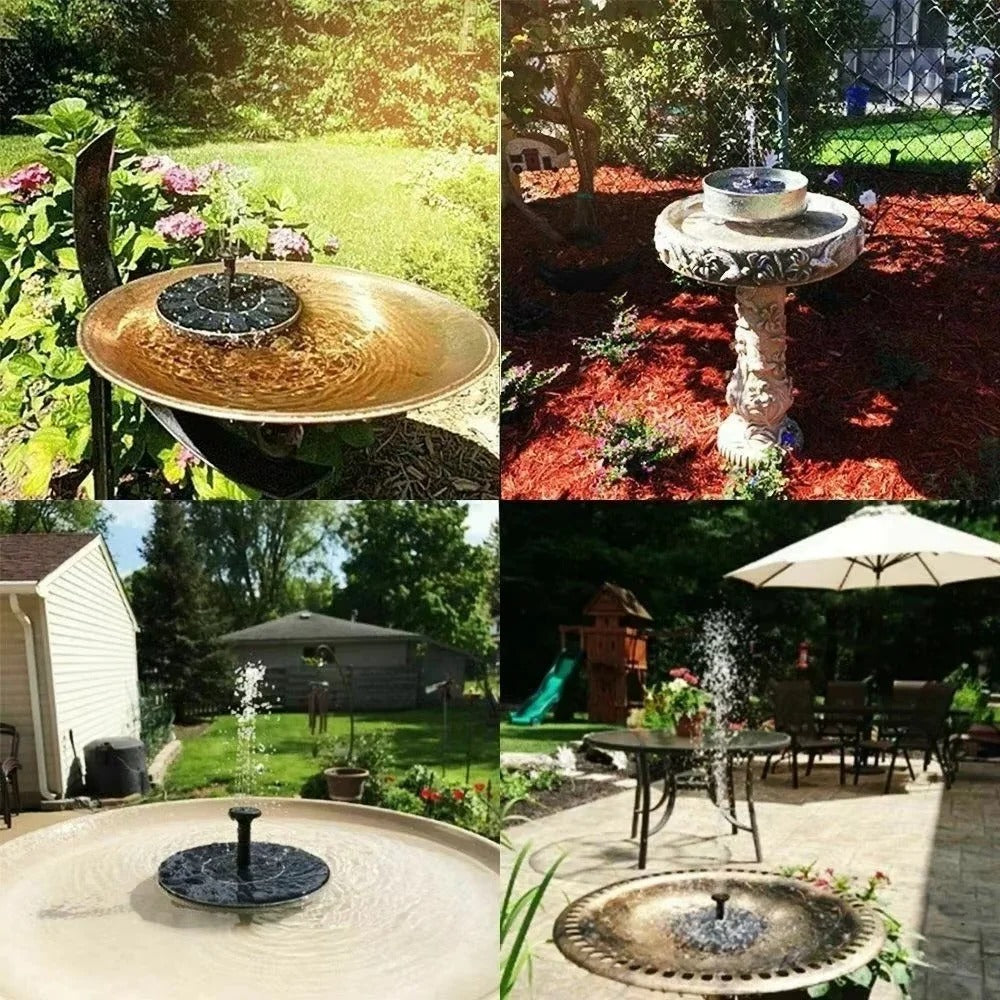 Solar-Powered Floating Fountain Pump for Gardens and Bird Baths