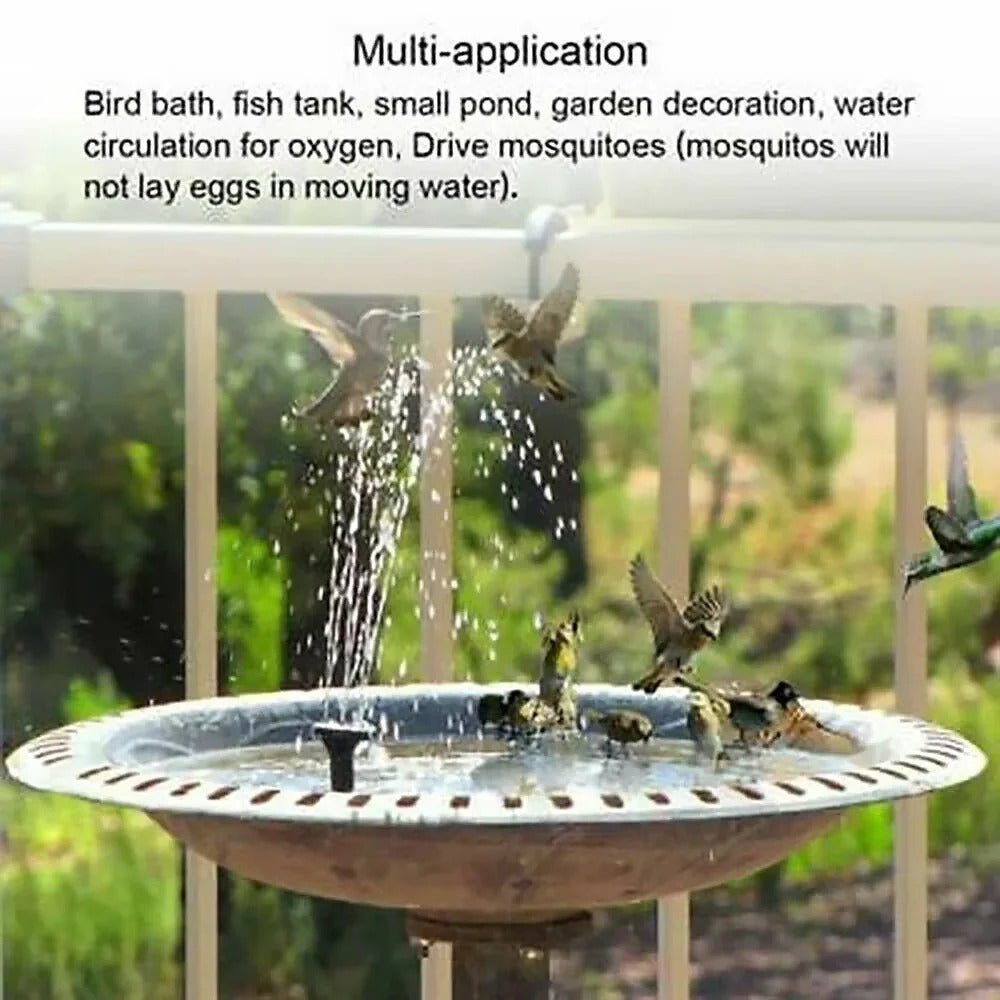 Solar Powered Floating Fountain Pump for Garden and Pond