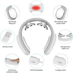 Wiederaufladbarer Nackenmassager mit Wärme und variablen Pulsmodi