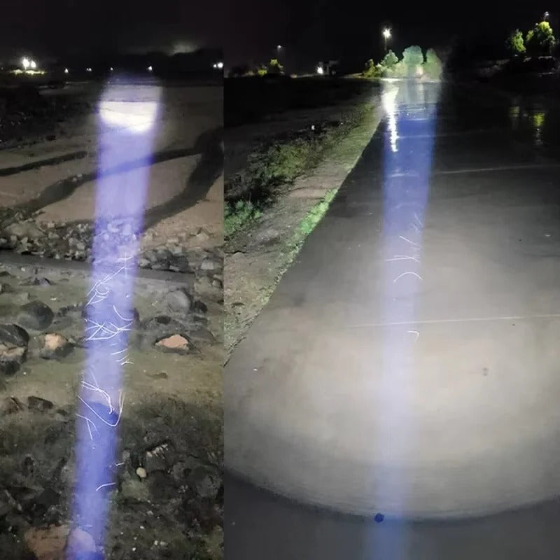Wiederaufladbare LED-Taschenlampe mit Einstellbarem Strahl