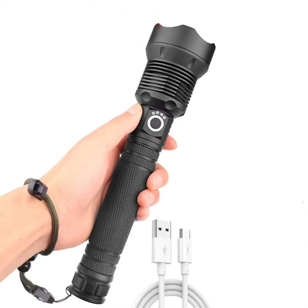 USB-Wiederaufladbare LED-Taschenlampe mit verstellbarem Strahl