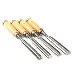 Versatile carving tool set with 12 different knives and chisels