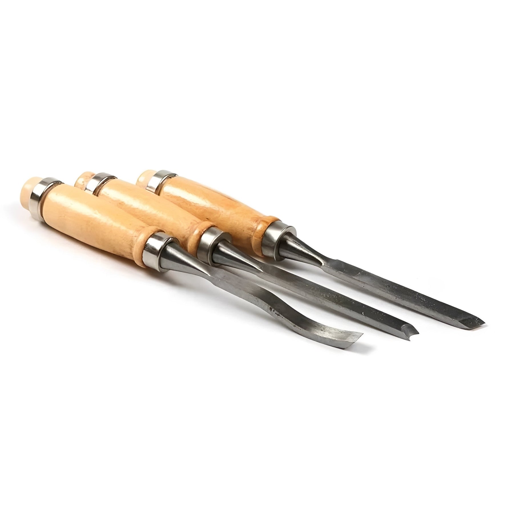 Versatile carving tool set with 12 different knives and chisels
