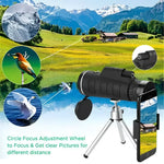 Kompaktes 40x60 Fernrohr mit Smartphone Halterung und Stativ