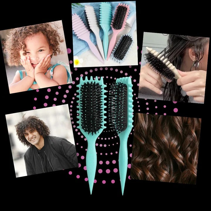 Styling brush for defined curls and waves