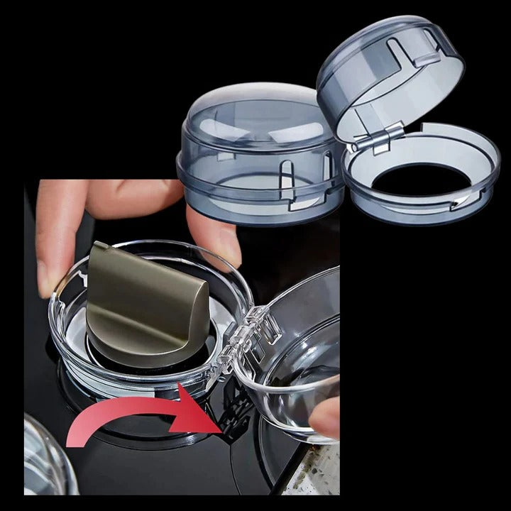 Safety Covers for Stove Knobs, 4-piece Set