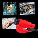 Praktisches 2-in-1 Sicherheitswerkzeug für Autos mit Glasbrecher