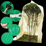 Plant Protection Cover with Zipper and Drawstring for Cold Weather