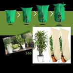 Plant Protection Cover with Zipper and Drawstring for Cold Weather
