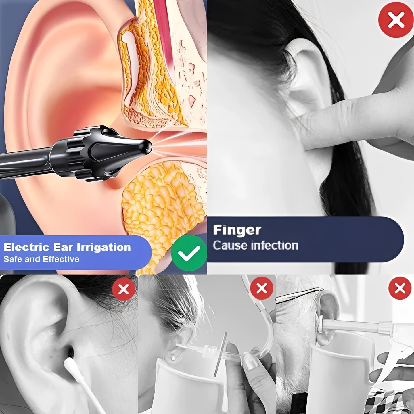 Wasserbasiertes Ohrreinigungsgerät mit USB-Aufladung