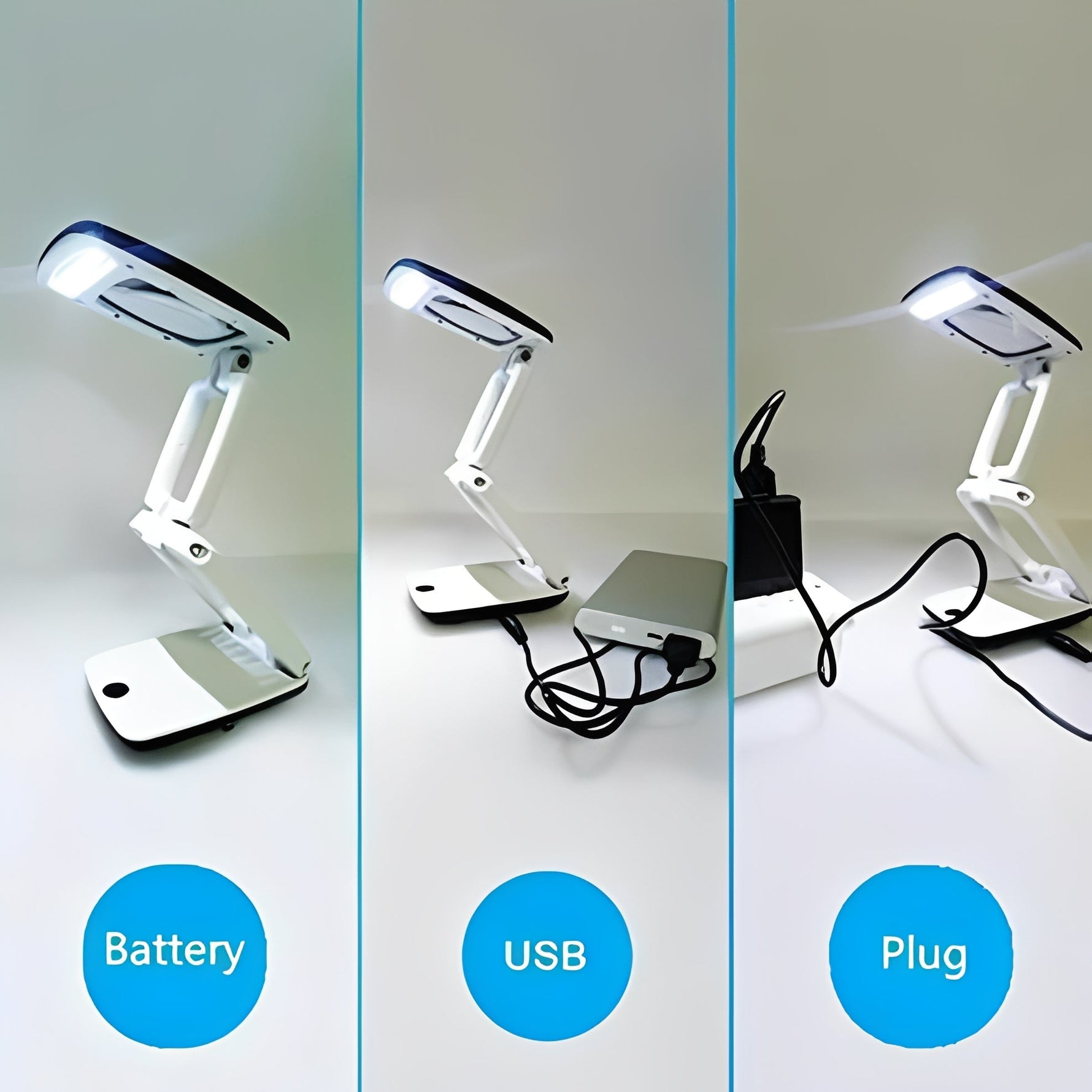 Verstellbare Stehlampe mit Großem Vergrößerungsglas und LED-Beleuchtung
