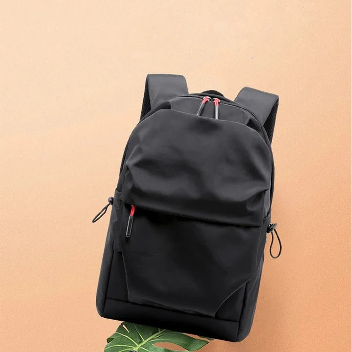 Black Backpack with Various Compartments