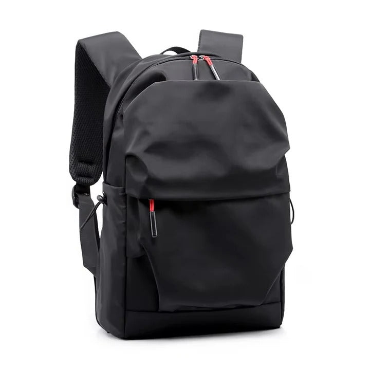 Black Backpack with Versatile Compartments