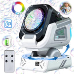 Seifenblasenmaschine mit LED-Beleuchtung und drehbarem Sockel