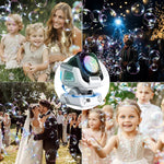 Bubble Machine with LED Lighting and Rotating Base