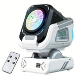 Seifenblasenmaschine mit LED-Beleuchtung und drehbarem Sockel