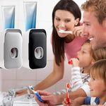 Wall-Mounted Toothpaste Dispenser with Adhesive Installation