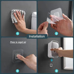Wall-Mounted Toothpaste Dispenser with Adhesive Installation