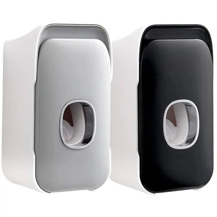 Wall-Mounted Toothpaste Dispenser with Adhesive Installation