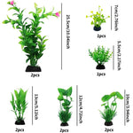 Attraktive Kunstpflanzen für Aquarien, 10 Stück Set